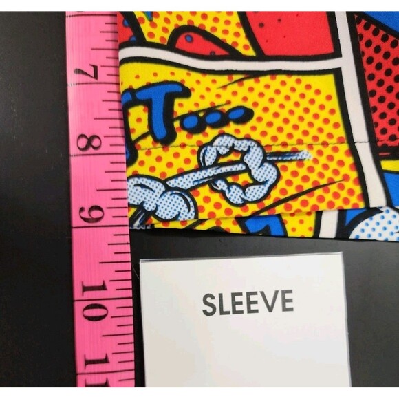 Oh Snap! Mens Medium Multcolor Button Shirt Pop Art Cartoon Retro Comic Graphic - Picture 15 of 15